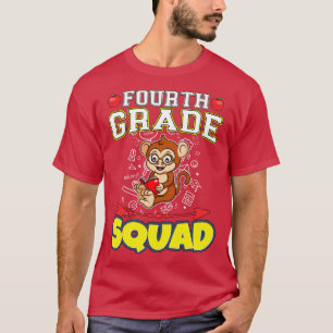 Camiseta Escuela Primaria Funny de Cuarto Grado Squad