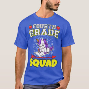 Camiseta Escuela Primaria Funny de Cuarto Grado Squad