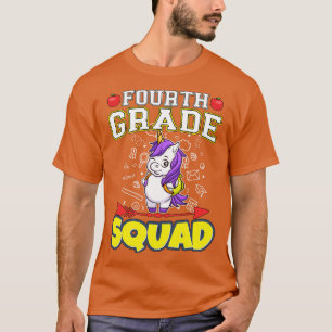 Camiseta Escuela Primaria Funny de Cuarto Grado Squad