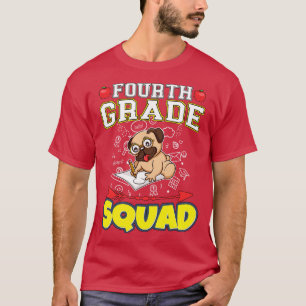 Camiseta Escuela Primaria Funny de Cuarto Grado Squad