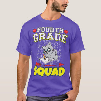 Camiseta Escuela Primaria Funny de Cuarto Grado Squad