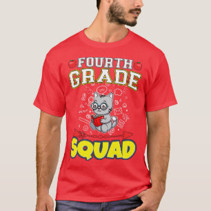 Camiseta Escuela Primaria Funny de Cuarto Grado Squad