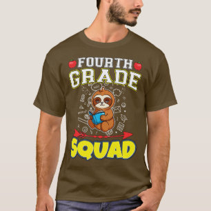 Camiseta Escuela Primaria Funny de Cuarto Grado Squad