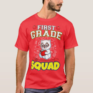 Camiseta Escuela Primaria Funny de Primer Grado Squad