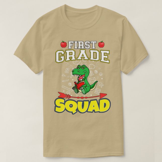 Camiseta Escuela Primaria Funny de Primer Grado Squad (Diseño del anverso)