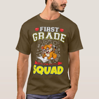 Camiseta Escuela Primaria Funny de Primer Grado Squad