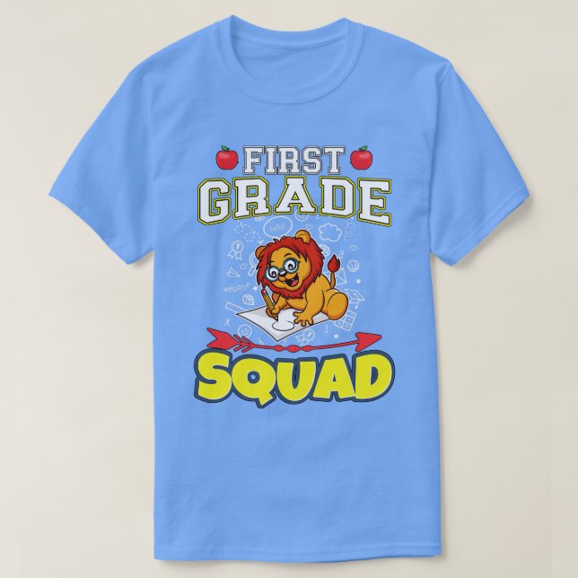 Camiseta Escuela Primaria Funny de Primer Grado Squad (Diseño del anverso)