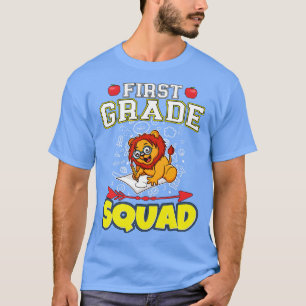 Camiseta Escuela Primaria Funny de Primer Grado Squad
