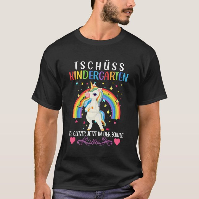 Camiseta Escuela primaria secundaria Unicorn Bye Kindergart (Anverso)