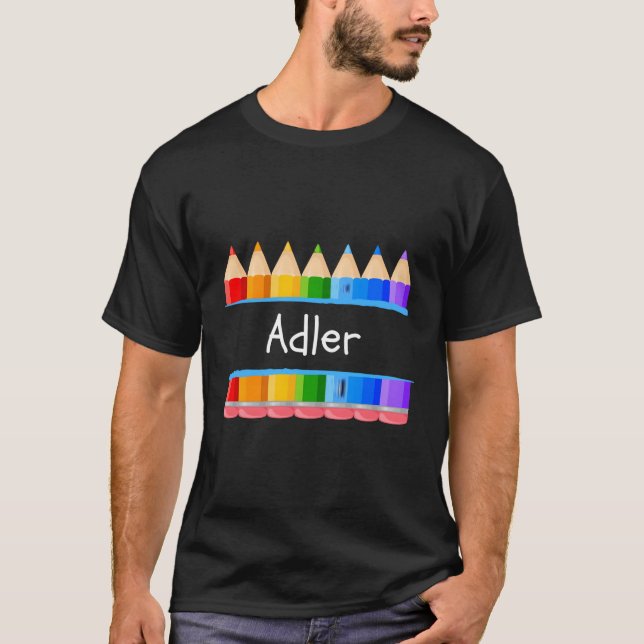 Camiseta Escuela Profesor Nombre Estudiante Adler Kindergen (Anverso)