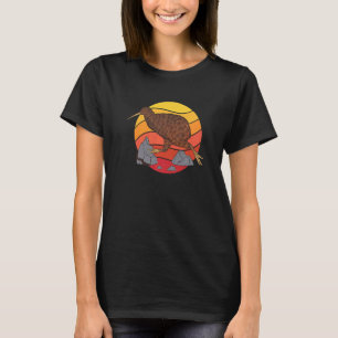 Camiseta Escuela Retro Cuidada Nueva Zelanda Kiwi Bird Runn