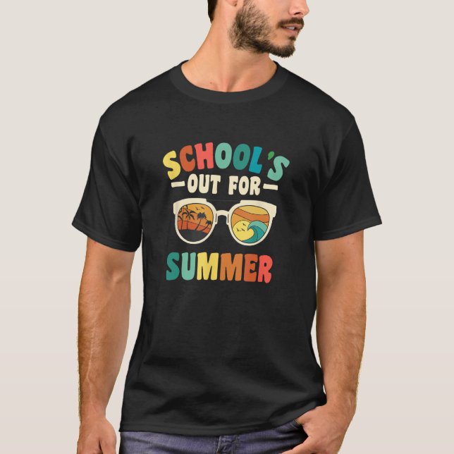 Camiseta Escuela Retro en verano para estudiantes groovy (Anverso)