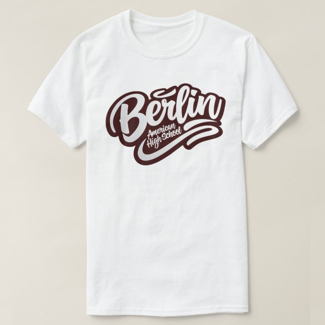 Camiseta Escuela Secundaria Americana de Berlín (Diseño del anverso)
