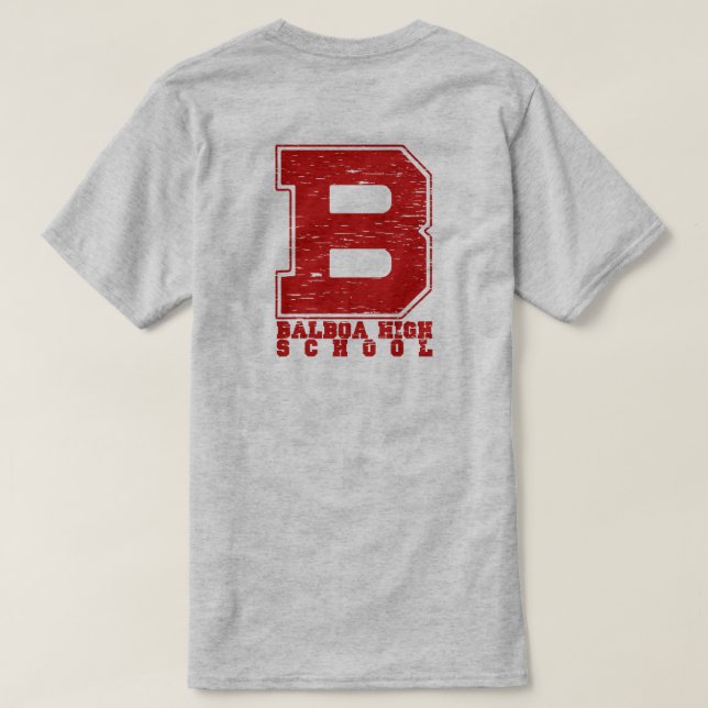 Camiseta Escuela Secundaria "B" Balboa (Reverso del diseño)