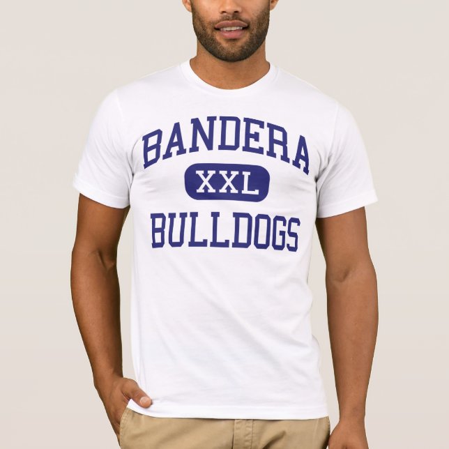 Camiseta Escuela secundaria Bandera Tejas de los bulldoges (Anverso)