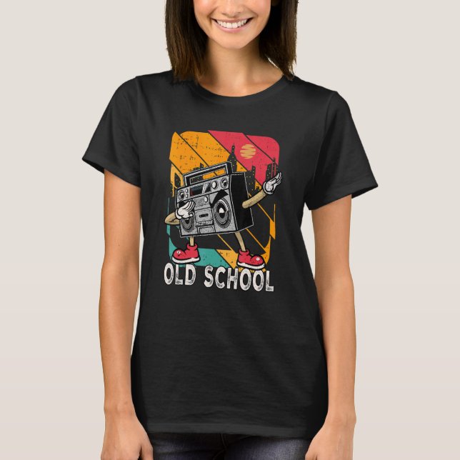 Camiseta Escuela secundaria de hip hop Ghetto Blaster 80's  (Anverso)