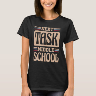 Camiseta escuela secundaria de próxima tarea Escuela primar