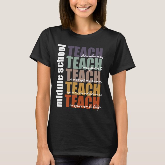 Camiseta Escuela secundaria enseña a profesores de secundar (Anverso)