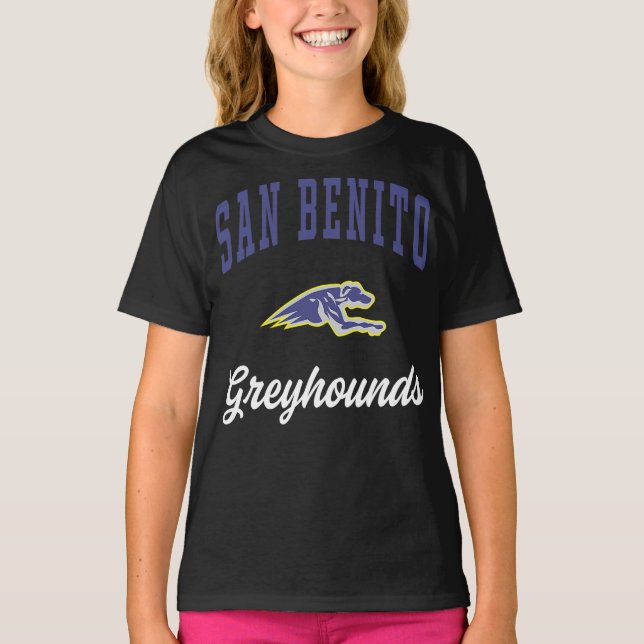 Camiseta Escuela Secundaria San Benito Greyhounds T-Shirt (Anverso)