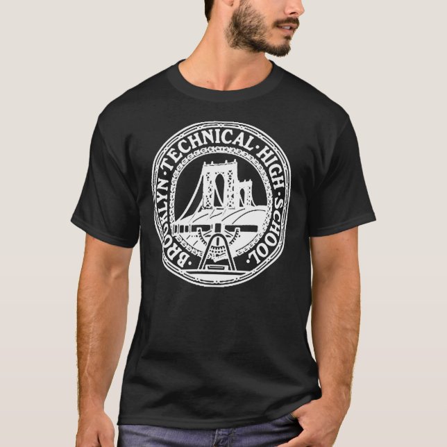 Camiseta Escuela Secundaria Técnica de Brooklyn - Logo Blan (Anverso)