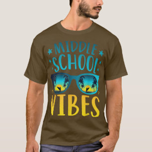 Camiseta Escuela secundaria vibra profesor primer día de S