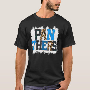 Camiseta Escuela Spirit Mascot Panthers Leopard Print Teach