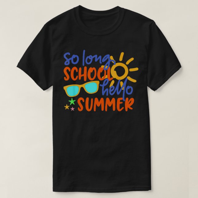 CAMISETA ESCUELA TAN LARGA HOLA VERANO NIÑOS DE EDUCADOR (Diseño del anverso)