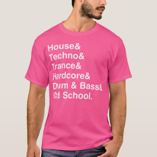 Camiseta Escuela vieja de tambor duro de trance Techno Hous