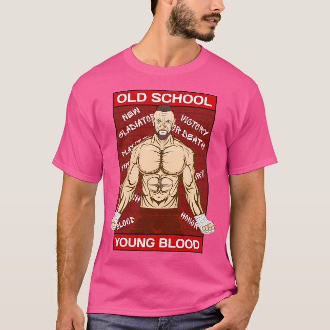 Camiseta Escuela Vieja Mma Warrior (Anverso)