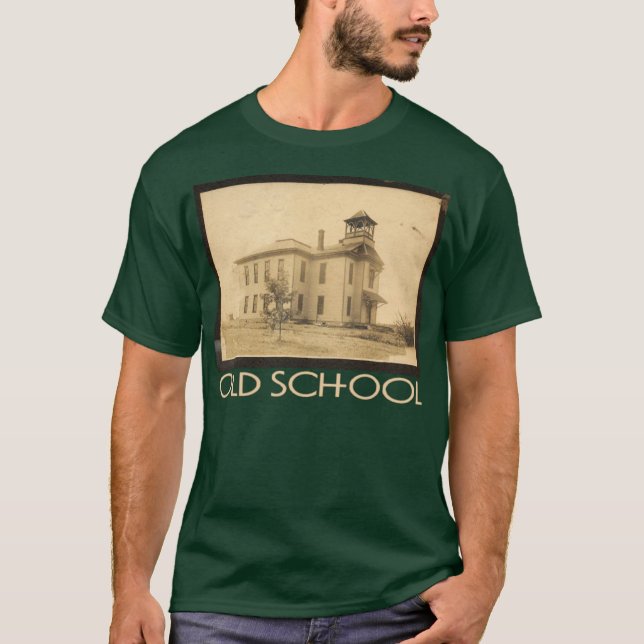 Camiseta escuela vieja real (Anverso)