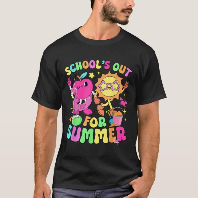 Camiseta Escuelas En Verano De Fin De Año Escolar Niños Tod (Anverso)