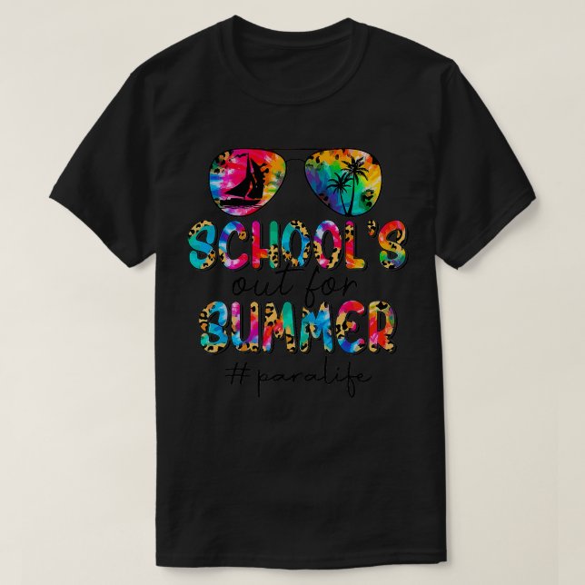 Camiseta Escuelas En Verano Para La Vida Leopard Tye (Diseño del anverso)