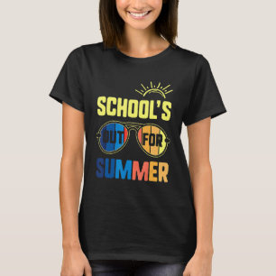 Camiseta Escuelas Fuera De Las Playas De Verano Maestra Sun