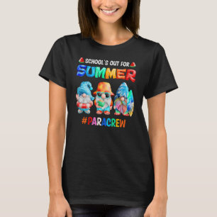 Camiseta Escuelas Fuera De Verano Lunch Lady Gnomes Summ