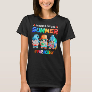 Camiseta Escuelas Fuera De Verano Lunch Lady Gnomes Summ