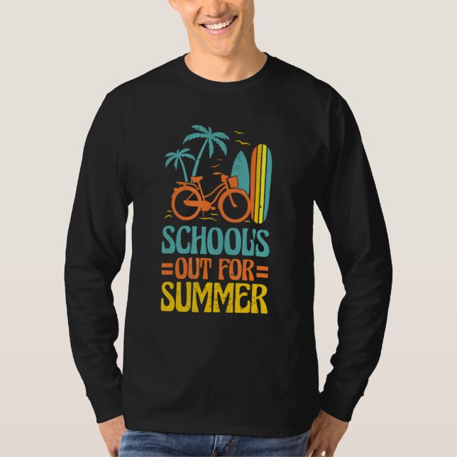 Camiseta Escuelas fuera de verano para profesores playa sun (Anverso)