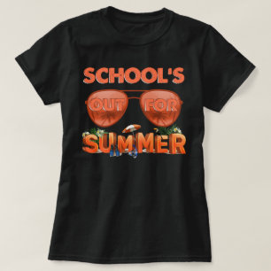 Camiseta Escuelas fuera en verano felices el último día de 