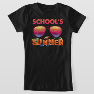 Camiseta Escuelas fuera en verano felices el último día de