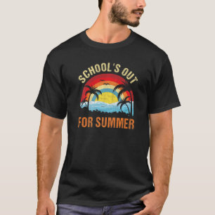 Camiseta Escuelas fuera para clases de verano retro los año