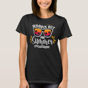 Camiseta Escuelas Fuera Para Gafas De Sol Vintage De Verano
