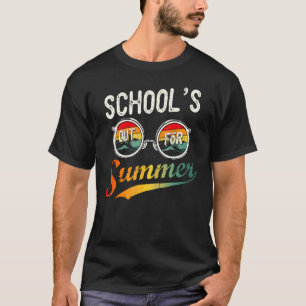 Camiseta Escuelas Retro En Verano El Último Día De S
