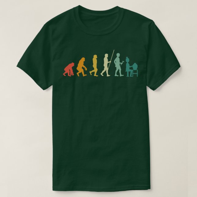 Camiseta Esculpiendo arcilla terracota artesanal Evolut (Diseño del anverso)