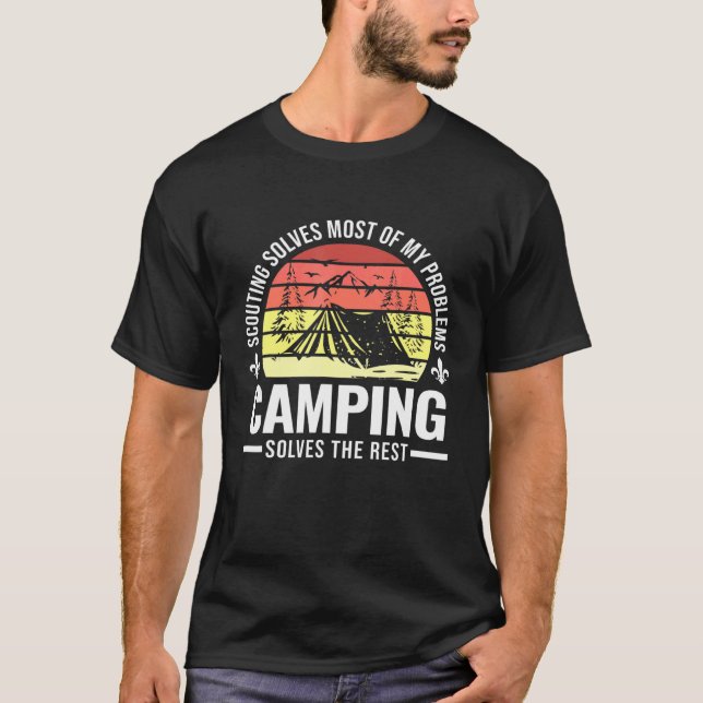 Camiseta Esculpir acampada resuelve mis problemas al esculp (Anverso)