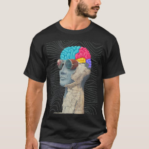 Camiseta Escultura cerebro gafas de sol de más de un futuro