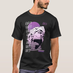 Camiseta Escultura de estatua de arte de vaporwave Retro ja