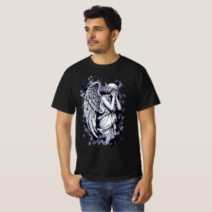 Camiseta Escultura de un ángel llorando - con salpicaduras 