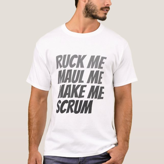 Camiseta Escurrirme maul me hacer escrúpulo de humor rugby (Anverso)