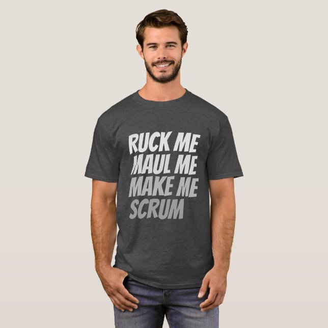 Camiseta Escurrirme maul me hacer escrúpulo de humor rugby (Anverso completo)