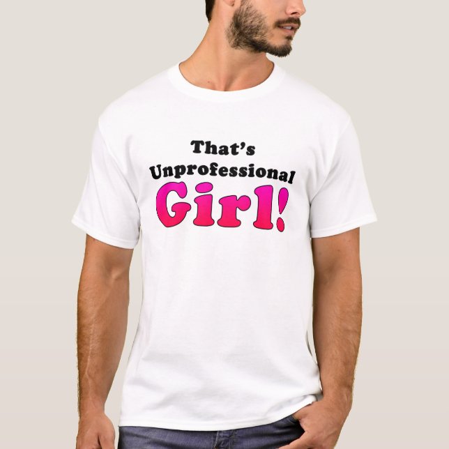 Camiseta Ése es chica no profesional (Anverso)