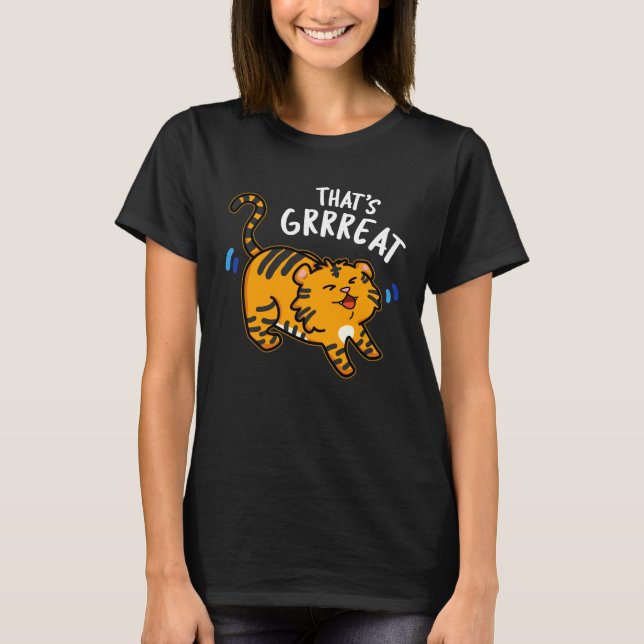 Camiseta Ese es el gran cómico tigre gruñón gruñón oscuro B (Anverso)